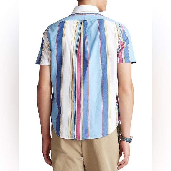 RALPH LAUREN | Classic Fit Striped Poplin Shirt - Picture 6 of 7